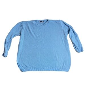 BOOHOO light blue side slit sweater